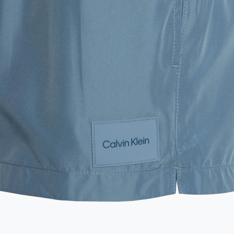 Мъжки къси бански Calvin Klein Short Double Waist Band приглушен керемиден цвят 3