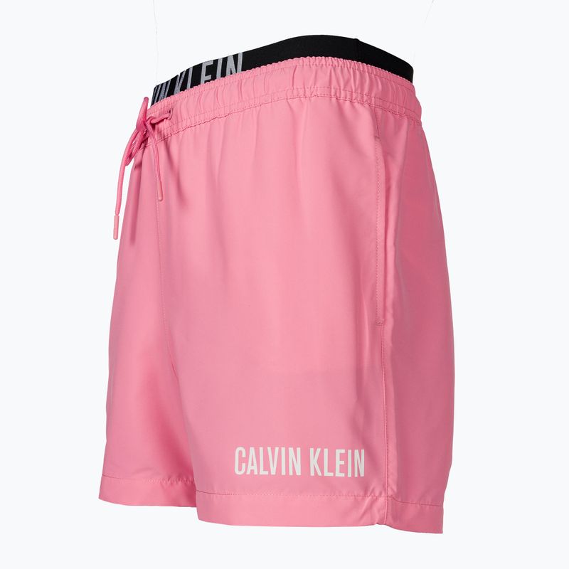 Мъжки бански Calvin Klein Medium Double WB sachet розови шорти 3