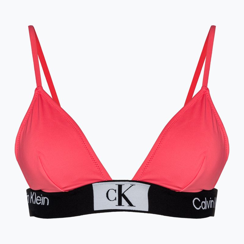 Calvin Klein Горнище на бански костюм Calypso coral с фиксиран триъгълник-RP
