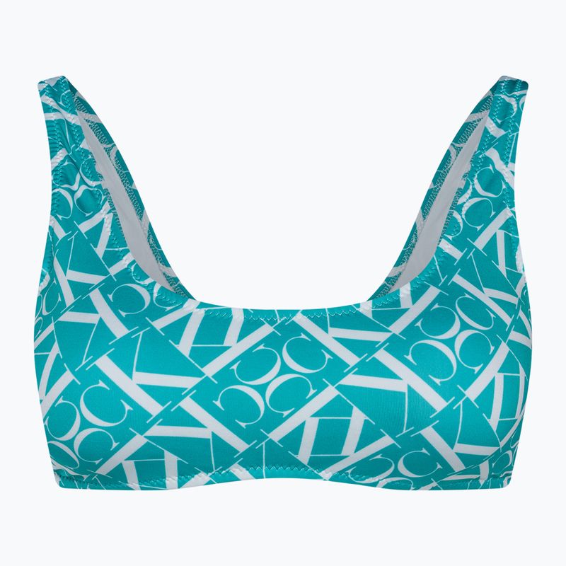 Calvin Klein Bralette-RP Печат с монограм син топ на бански костюм