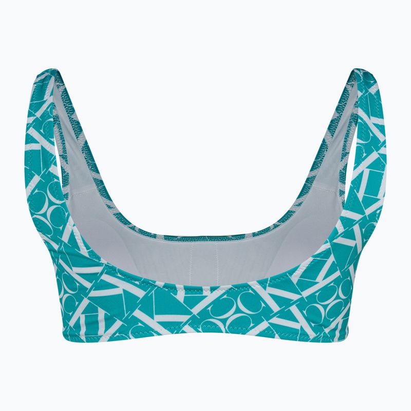Calvin Klein Bralette-RP Печат с монограм син топ на бански костюм 2