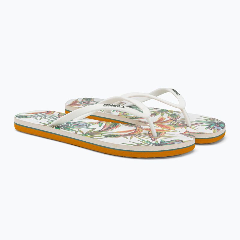 Дамски джапанки O'Neill Profile Graphic white tropical flower 3