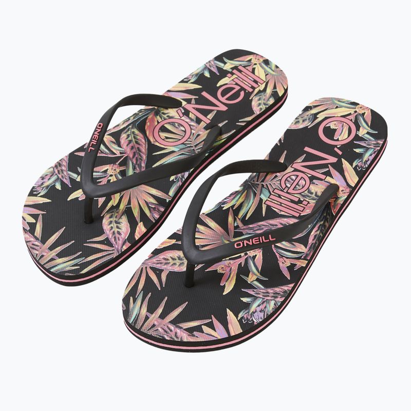 Дамски джапанки O'Neill Profile Graphic black tropical flower 9