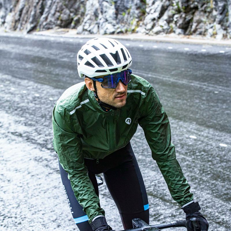 Мъжко яке за колоездене Rogelli Essential Rain fluor army green 6