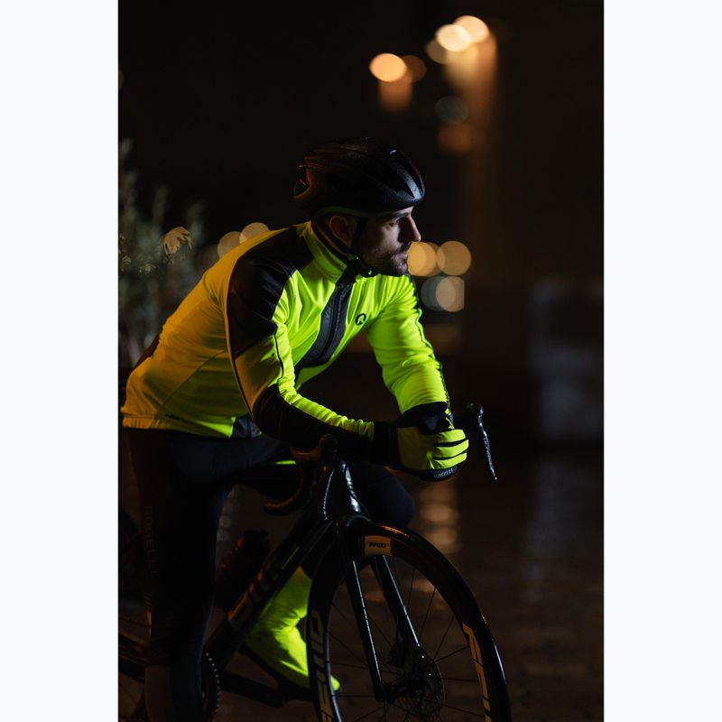 Мъжко яке за колоездене Rogelli Essential Winter Hi Vis yellow 8