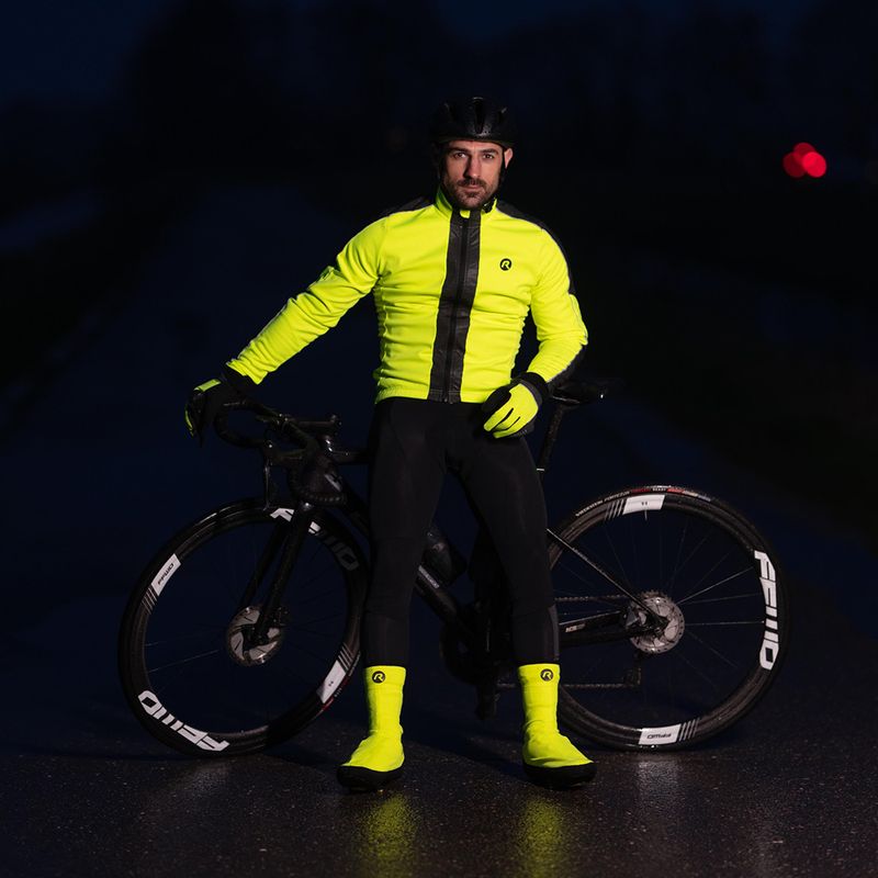 Мъжко яке за колоездене Rogelli Essential Winter Hi Vis yellow 9