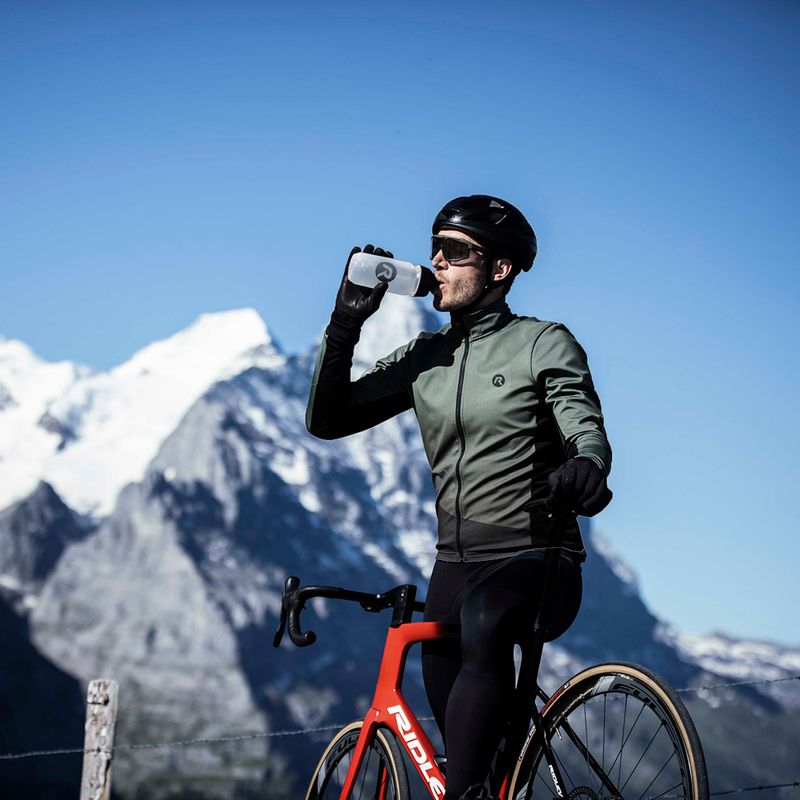 Мъжко яке за колоездене Rogelli Tarax Winter Jacket army green 9