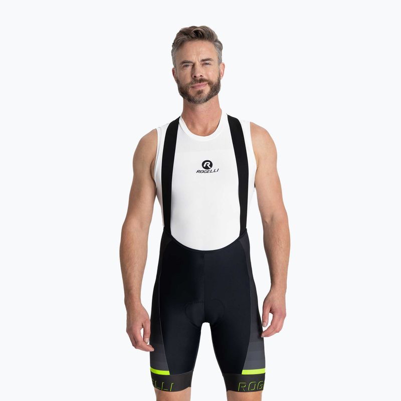 Rogelli Hero II Bib Short мъжки къси панталони за колоездене жълто/сиво/черно