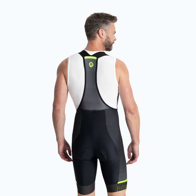 Rogelli Hero II Bib Short мъжки къси панталони за колоездене жълто/сиво/черно 2