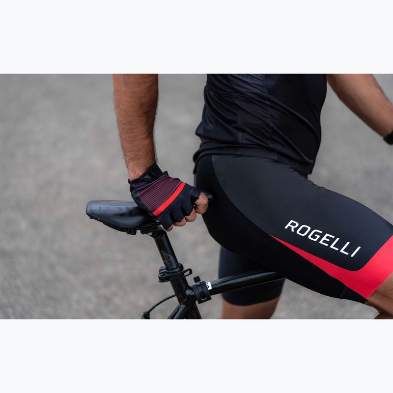 Мъжки ръкавици за колоездене Rogelli Hero II black/red/bordeaux 4