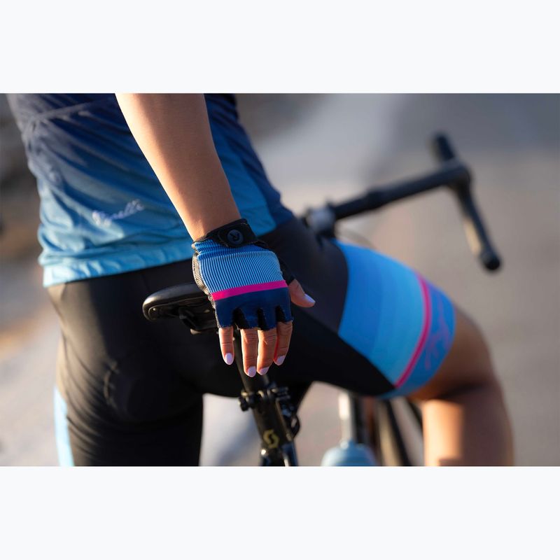 Дамски ръкавици за колоездене Rogelli Impress II blue/pink/black 7