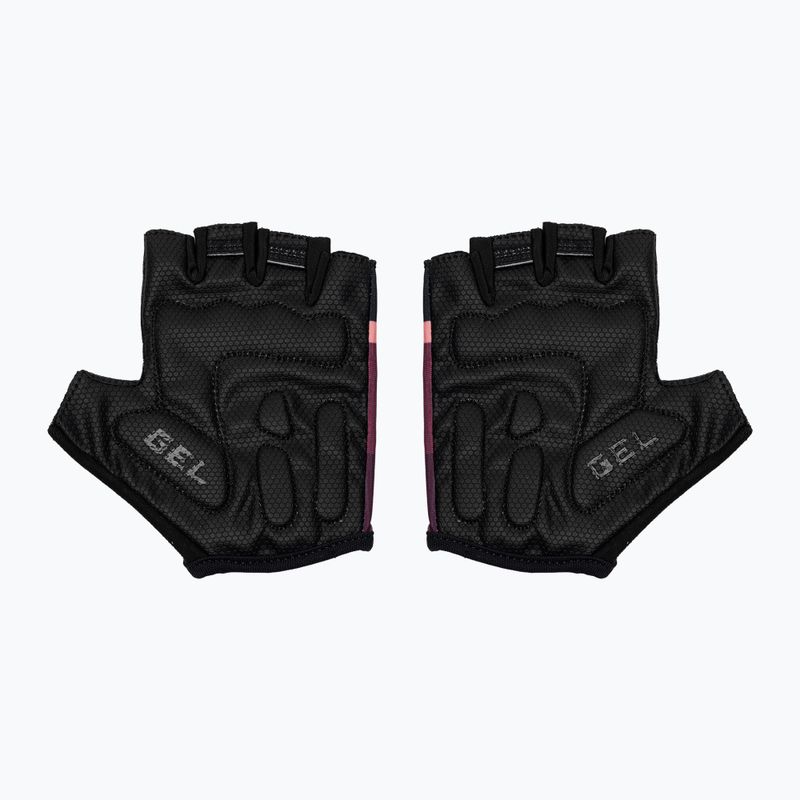 Дамски ръкавици за колоездене Rogelli Impress II burgundy/coral/black 3