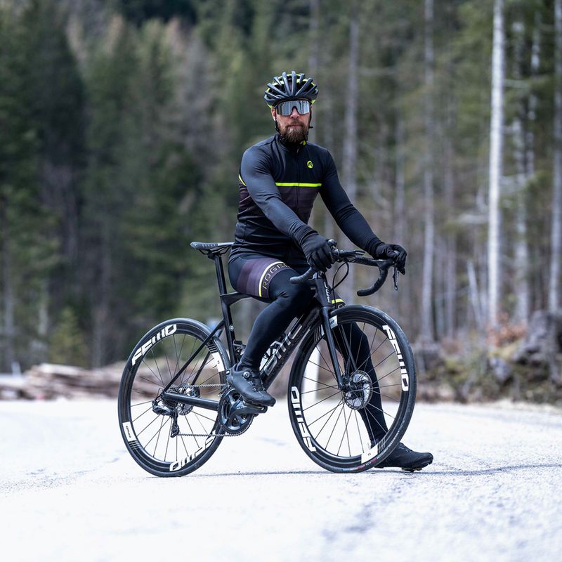 Мъжка колоездачна блуза с дълъг ръкав Rogelli Hero II black/fluor 9