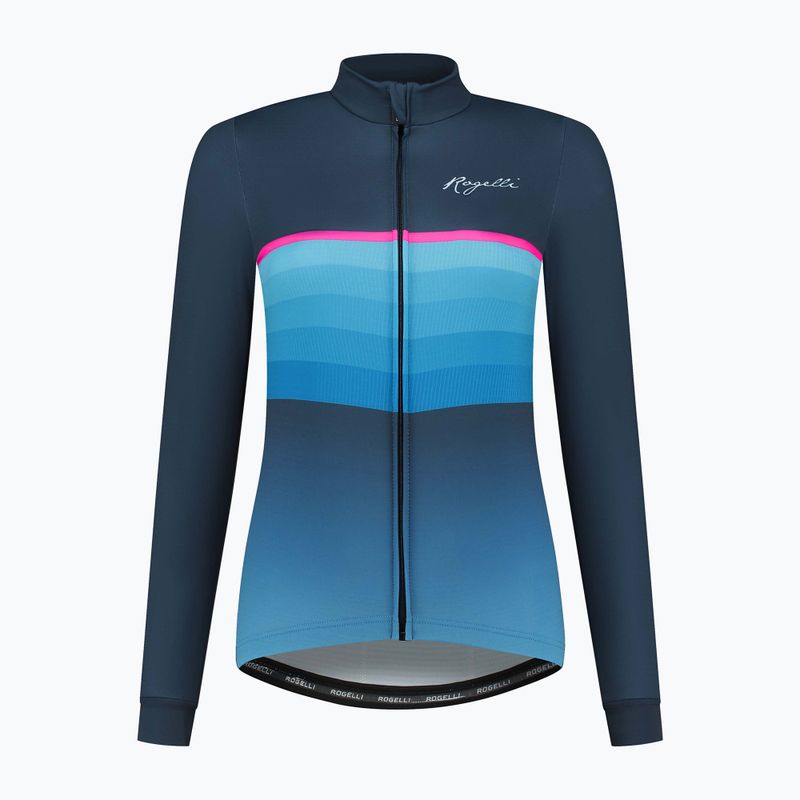 Дамски колоездачен суитшърт с дълъг ръкав Rogelli Impress II blue / pink 5