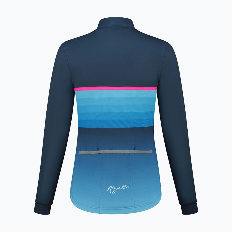 Дамски колоездачен суитшърт с дълъг ръкав Rogelli Impress II blue / pink 6