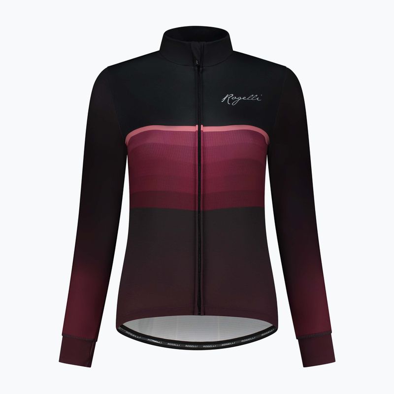 Дамски велосипеден екип с дълъг ръкав Rogelli Impress II bordeaux / coral 5