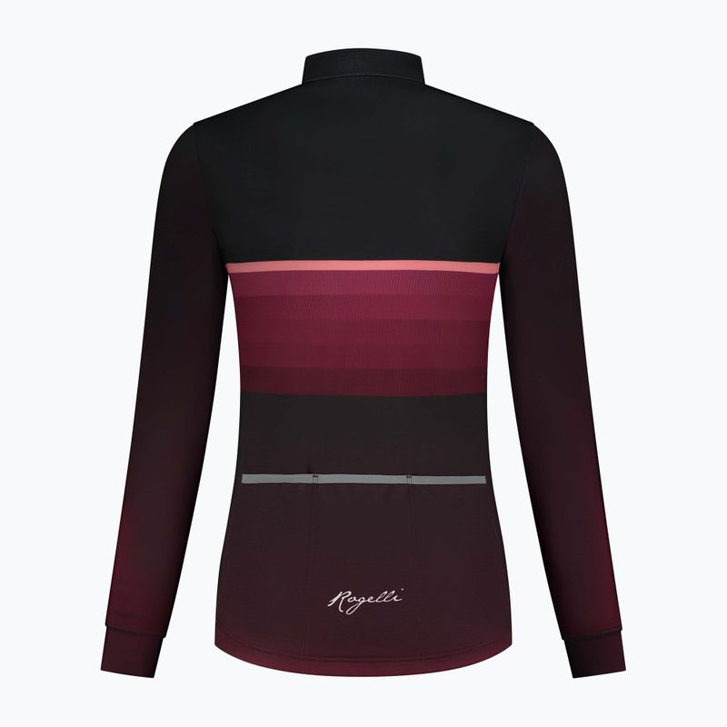 Дамски велосипеден екип с дълъг ръкав Rogelli Impress II bordeaux / coral 6