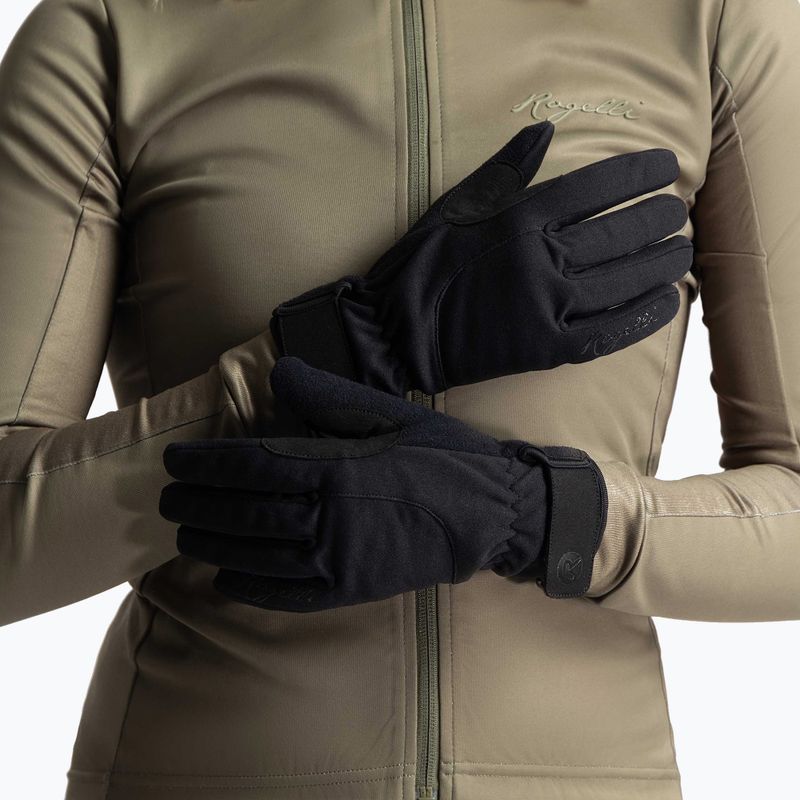 Дамски ръкавици за колоездене Rogelli Core II Winter Windproof W black 9