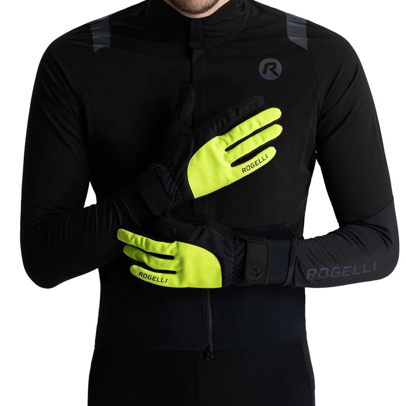 Мъжки велосипедни ръкавици Rogelli Core II Winter Windproof fluor 2