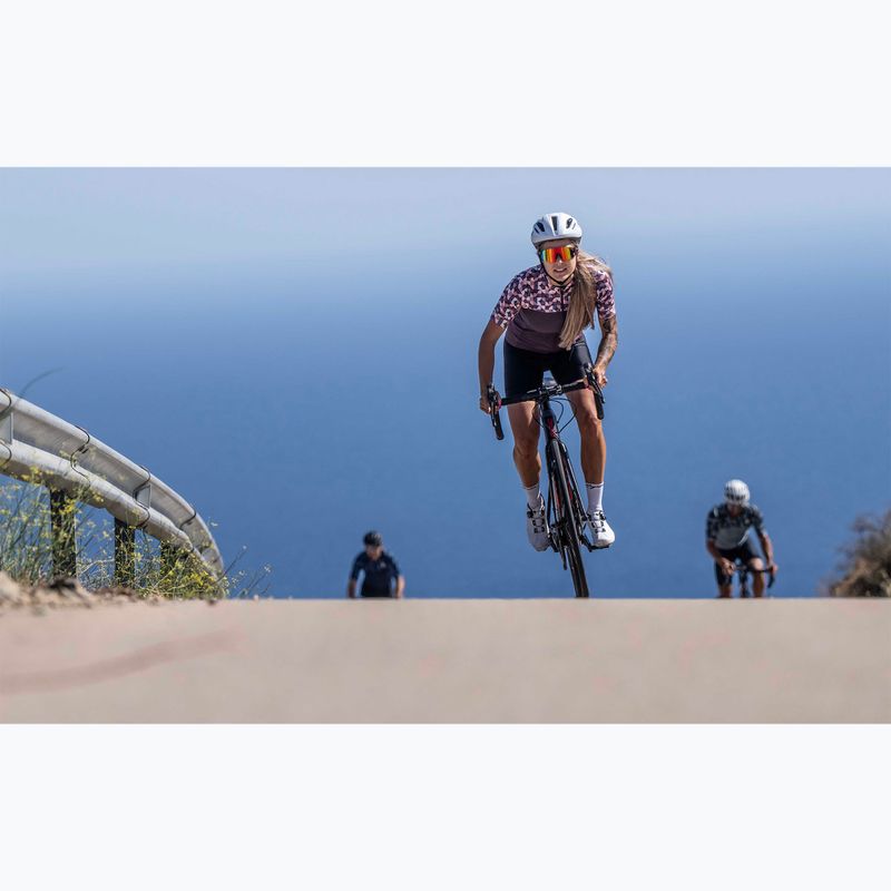 Дамска колоездачна тениска Rogelli Essential Graphic burgundy/coral 6