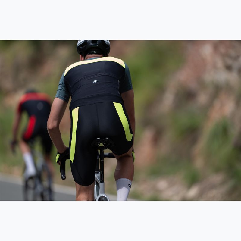 Rogelli Core Bib Short мъжки къси панталони за колоездене черно/флуорно жълто 9