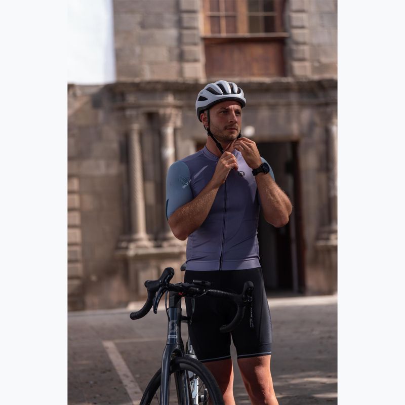 Мъжка тениска за колоездене Rogelli Fast grey/dusty teal/teal 8