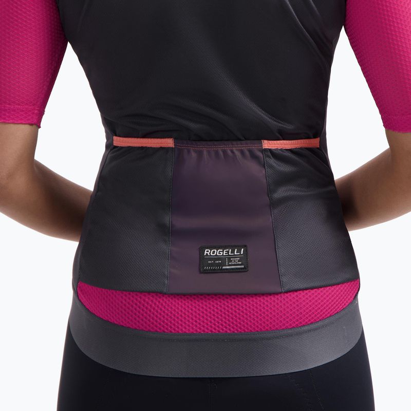 Дамска тениска за колоездене Rogelli Fast ebony/pink/coral 4