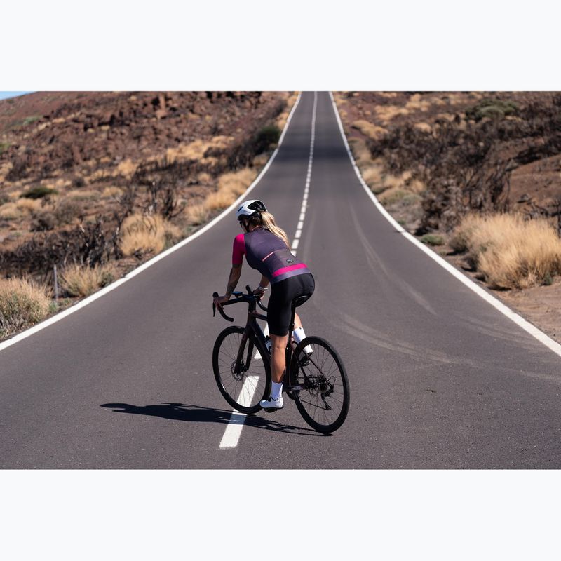 Дамска тениска за колоездене Rogelli Fast ebony/pink/coral 10