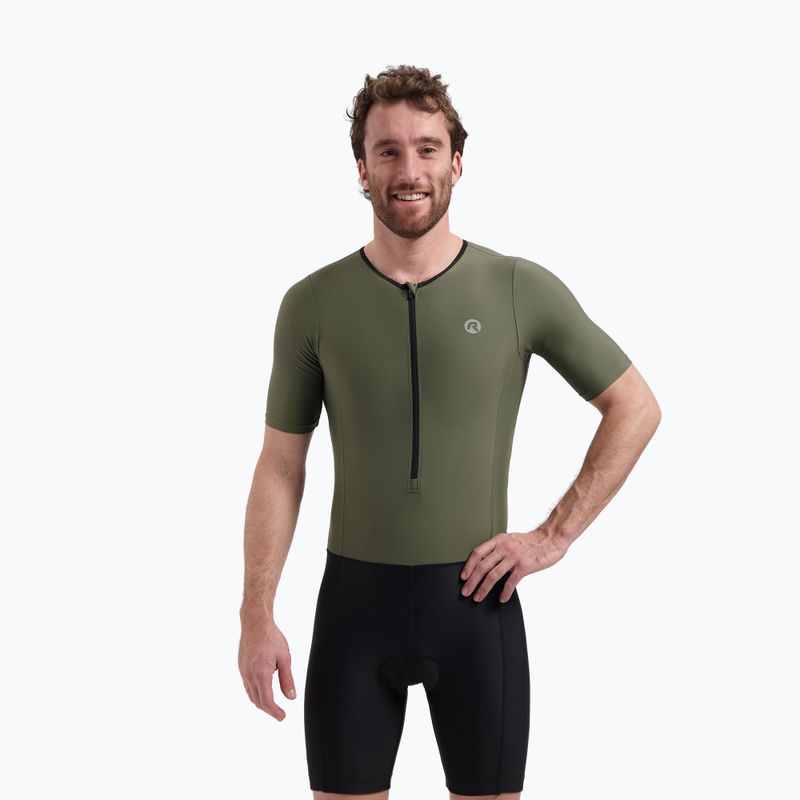Гащеризон за триатлон Rogelli Florida Tri Suit black/army green 3
