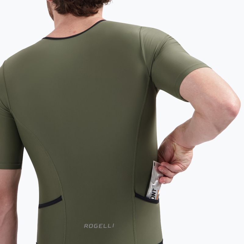 Гащеризон за триатлон Rogelli Florida Tri Suit black/army green 7