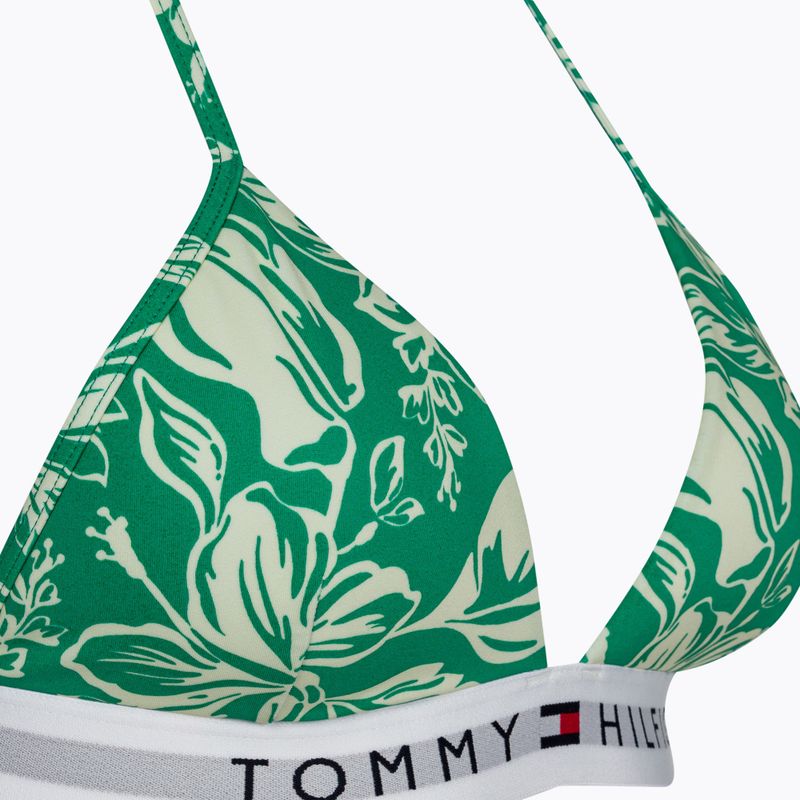 Горнище на бански костюм Tommy Hilfiger Triangle Fixed Foam Print vintage tropical olympic green 3