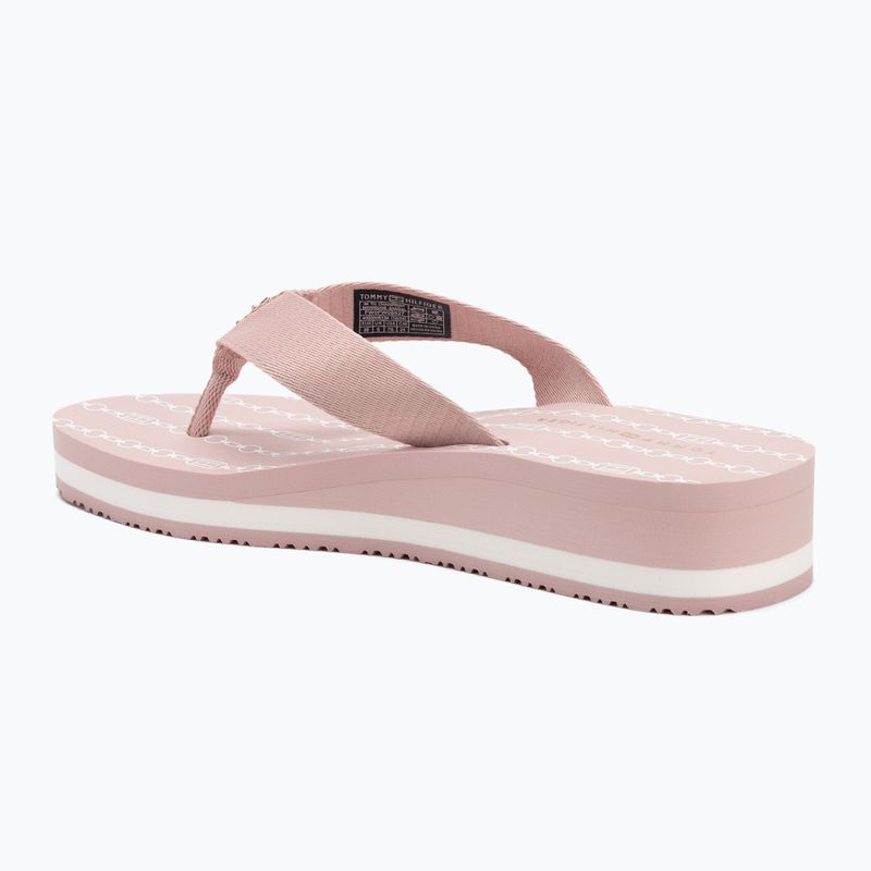 Дамски джапанки Tommy Hilfiger Im Th Chainprint Midwedge Sandal foggy pink 3