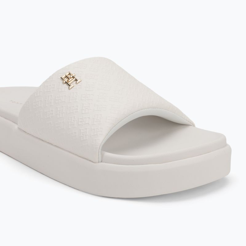 Дамски чехли Tommy Hilfiger Platform Monogram Poolslide ancient white 7