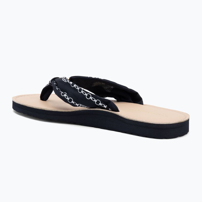 Дамски джапанки Tommy Hilfiger Chain Print Elevated Sandal space blue 3