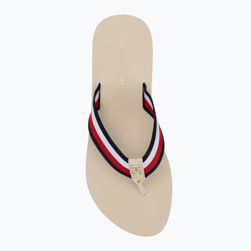 Дамски джапанки Tommy Hilfiger Corp Mid Wedge Beach Sandal muslin 5