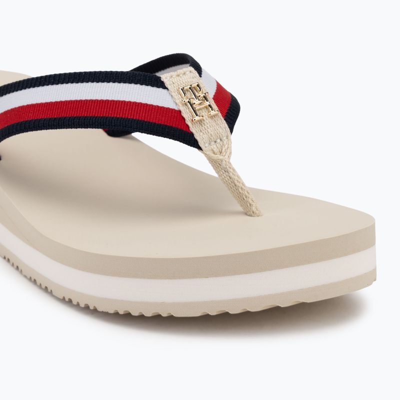 Дамски джапанки Tommy Hilfiger Corp Mid Wedge Beach Sandal muslin 7