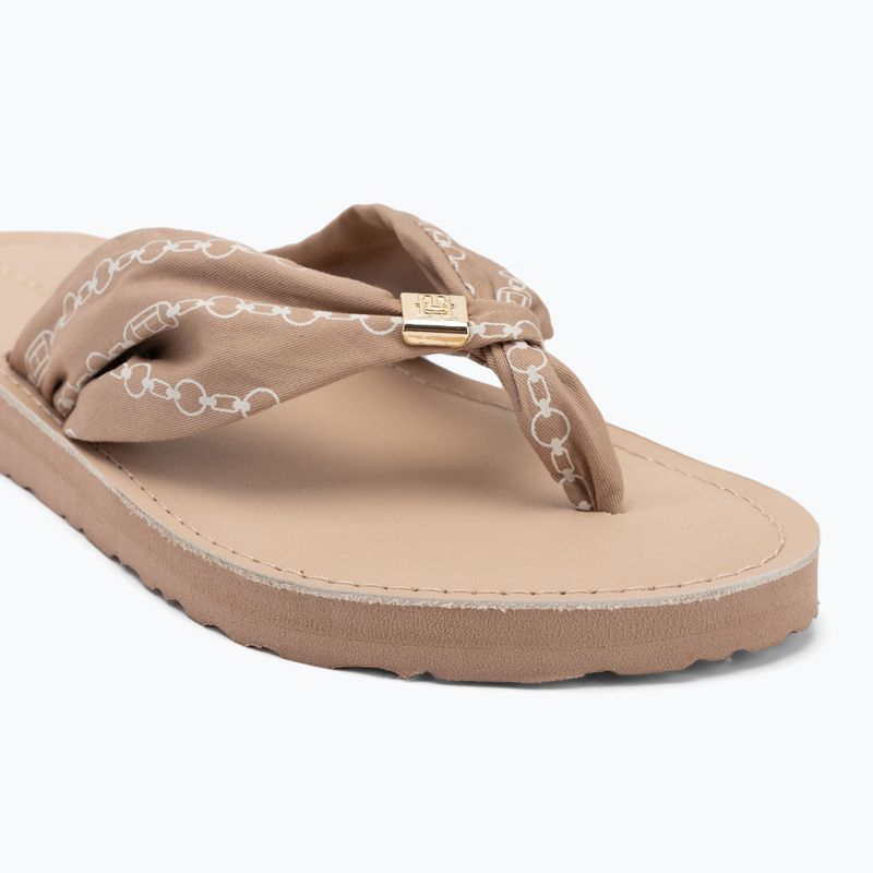 Дамски джапанки Tommy Hilfiger Chain Print Elevated Sandal claystone 7