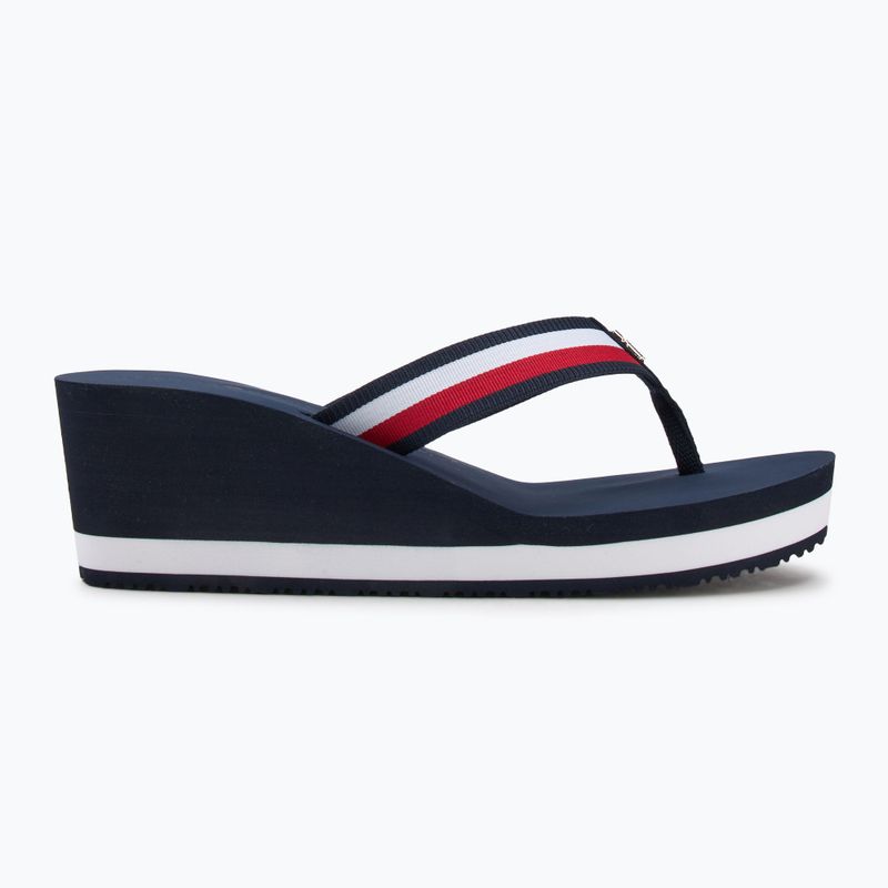 Дамски джапанки Tommy Hilfiger Corporate Wedge Beach Sandal space blue 2