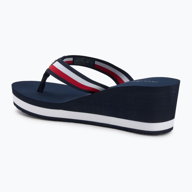 Дамски джапанки Tommy Hilfiger Corporate Wedge Beach Sandal space blue 3