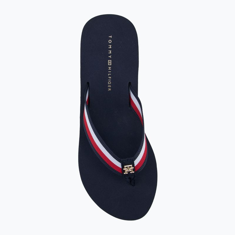 Дамски джапанки Tommy Hilfiger Corporate Wedge Beach Sandal space blue 5