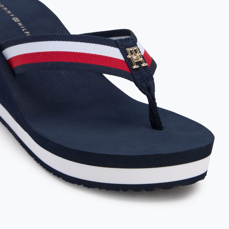 Дамски джапанки Tommy Hilfiger Corporate Wedge Beach Sandal space blue 7