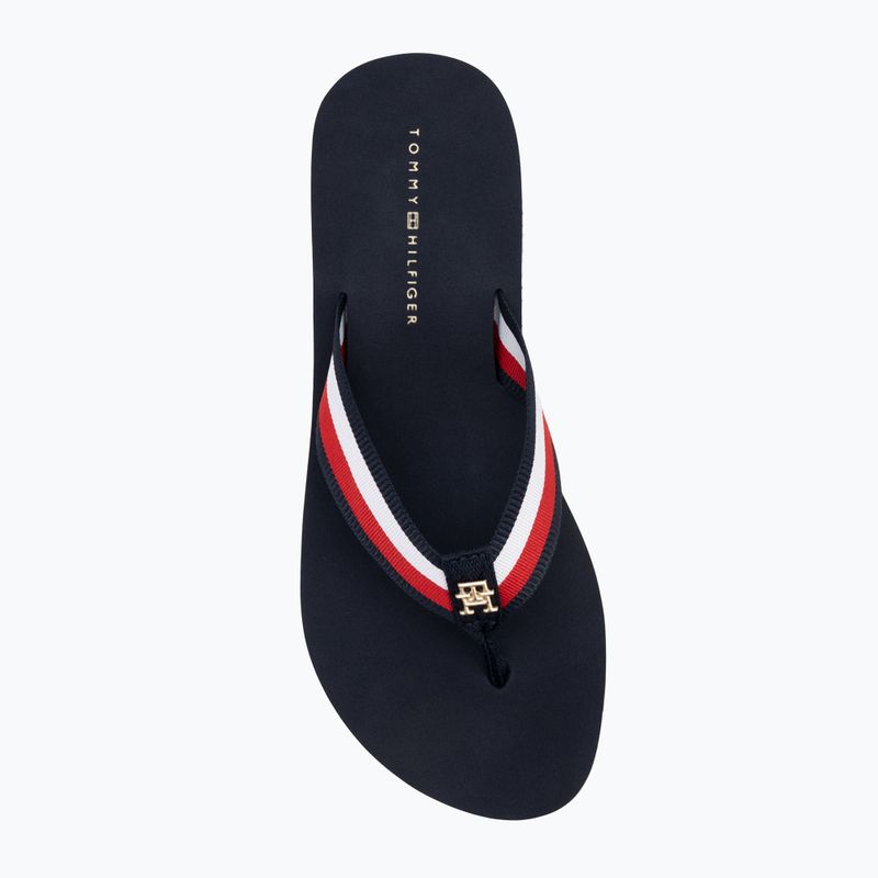 Дамски джапанки Tommy Hilfiger Corp Mid Wedge Beach Sandal space blue 5