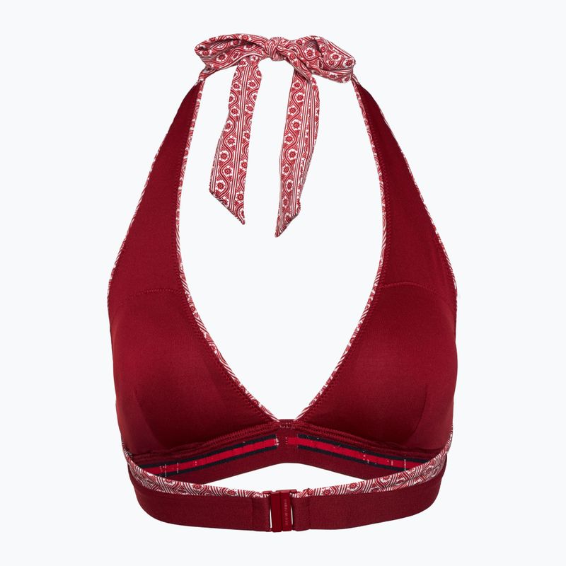 Горнище на бански костюм Tommy Hilfiger Halter Rp Print floral stripe regatta red 2