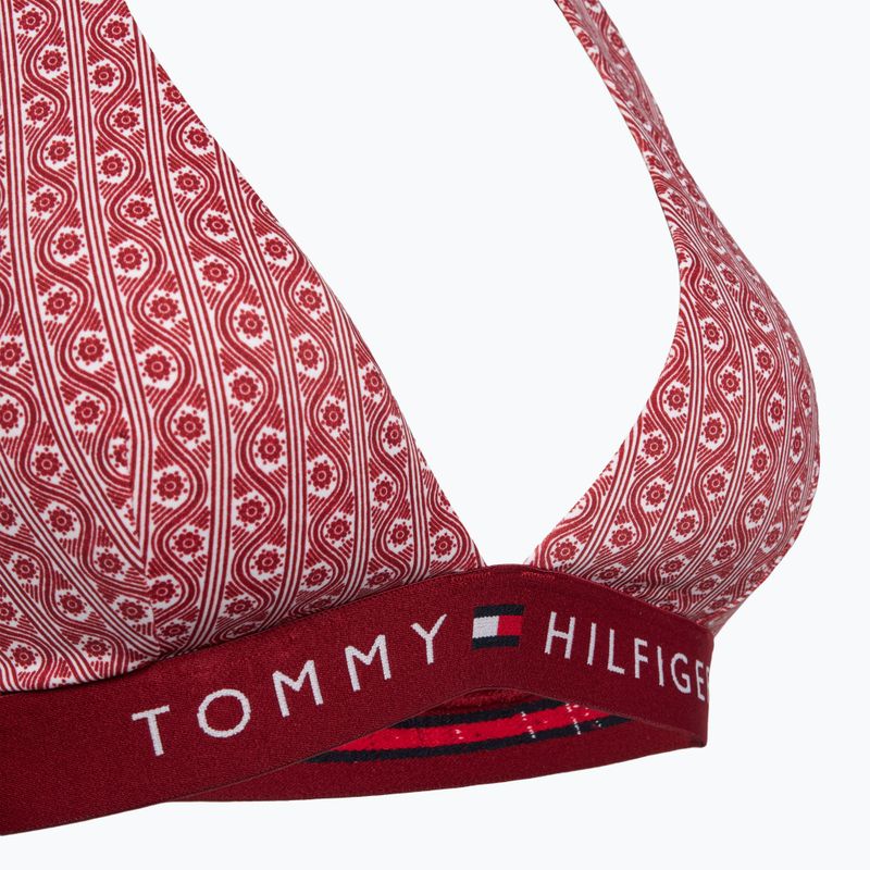 Горнище на бански костюм Tommy Hilfiger Halter Rp Print floral stripe regatta red 3