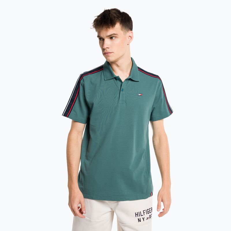 Мъжка тренировъчна тениска Tommy Hilfiger Textured Tape Polo green