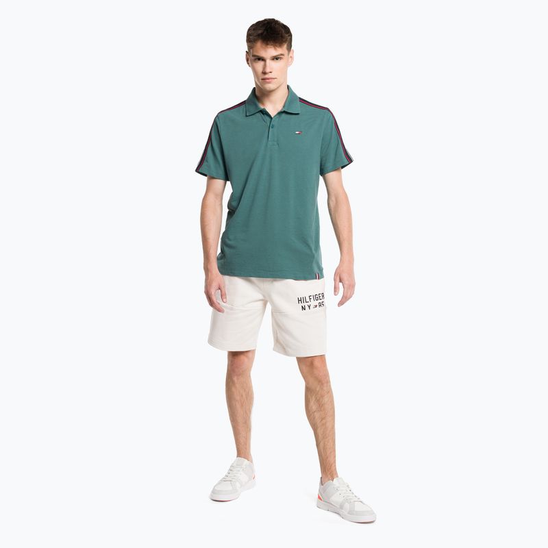 Мъжка тренировъчна тениска Tommy Hilfiger Textured Tape Polo green 2