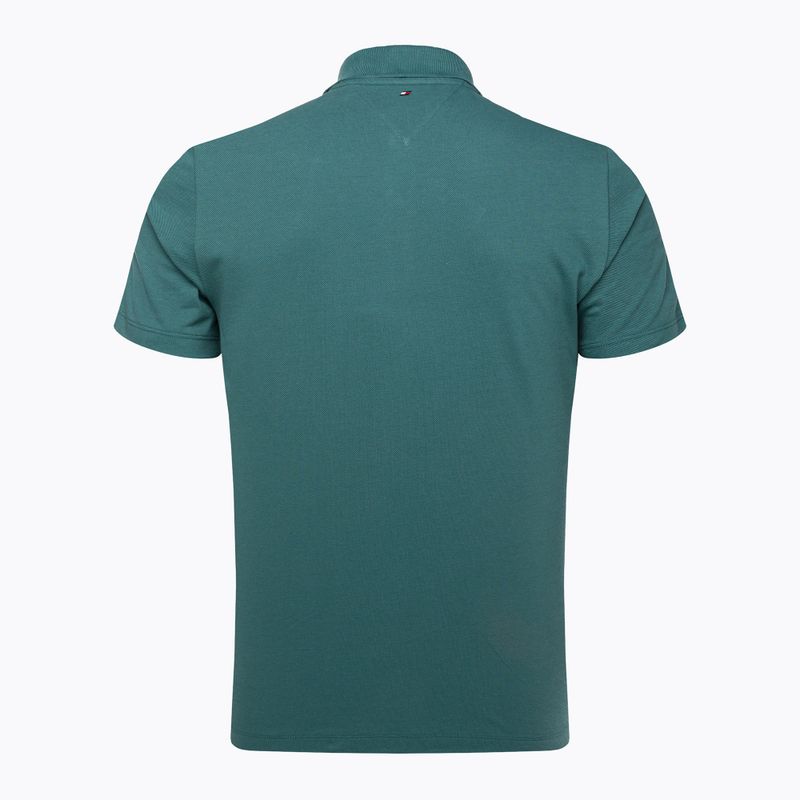 Мъжка тренировъчна тениска Tommy Hilfiger Textured Tape Polo green 6