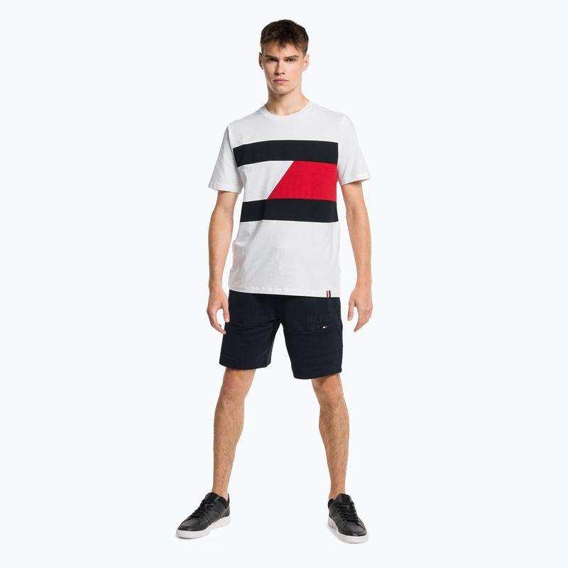 Мъжка риза за обучение Tommy Hilfiger Colorblocked Mix Media S/S бяла 2