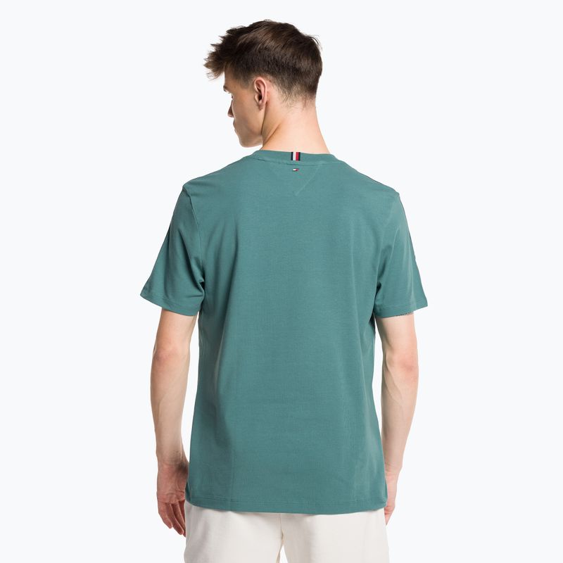 Мъжка тренировъчна тениска Tommy Hilfiger Textured Tape green 3