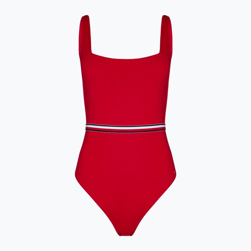Дамски бански  костюм от една част Tommy Hilfiger с квадратно деколте primary red